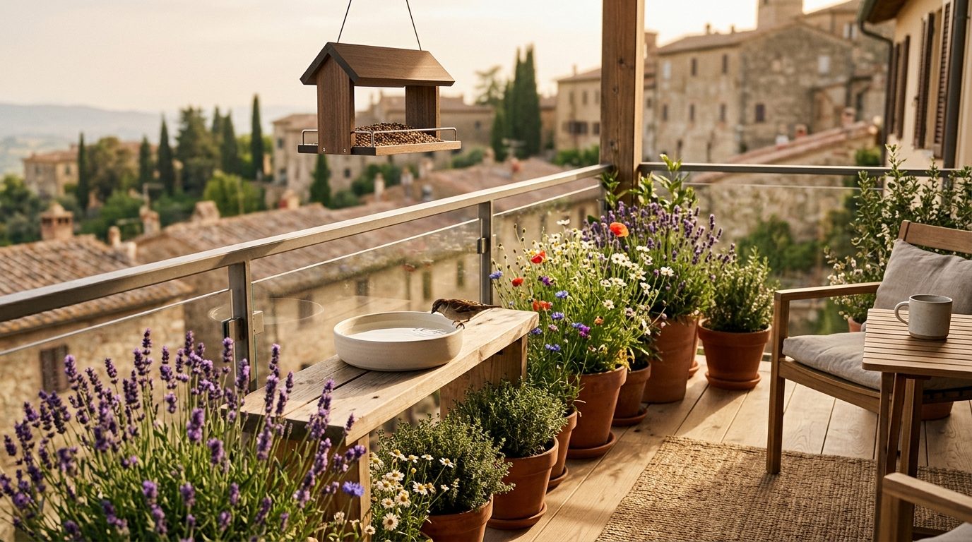 Kako urediti balkon koji privlači ptice i pčele kroz izbor cveća